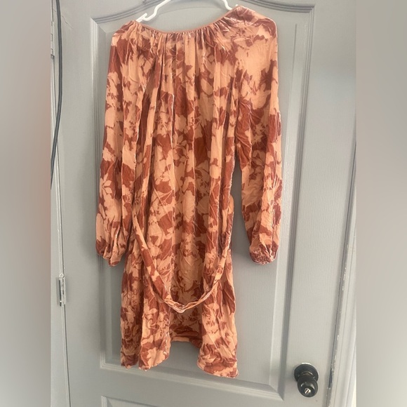 Johnny was Jade Women's Midi Dress in Rust and Peach size S new without tag - Picture 8 of 9